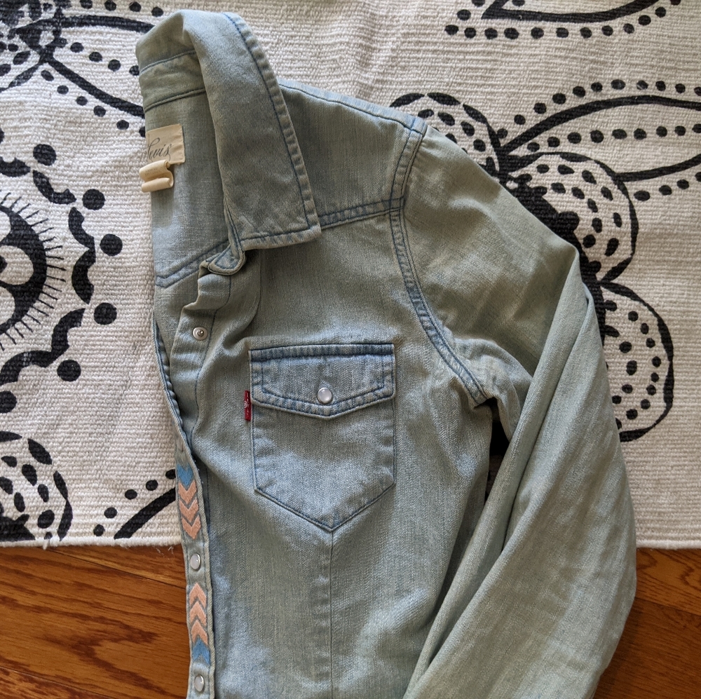 Denim button up